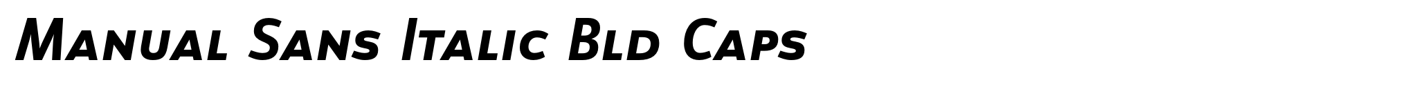 Manual Sans Italic Bld Caps image